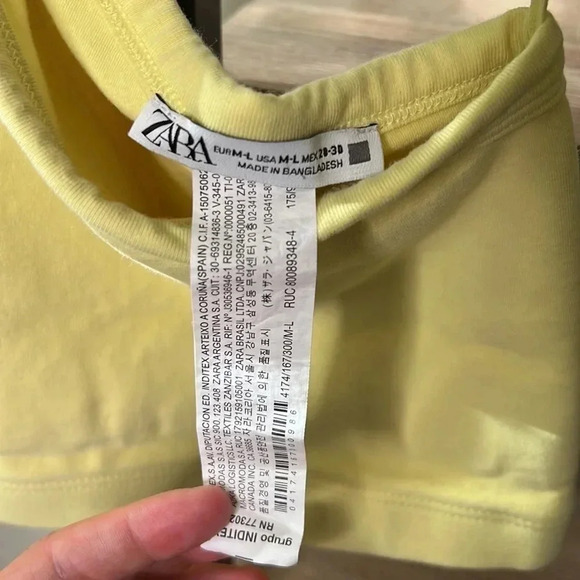 Zara One Shoulder Cropped Tank M/L - Picture 2 of 4